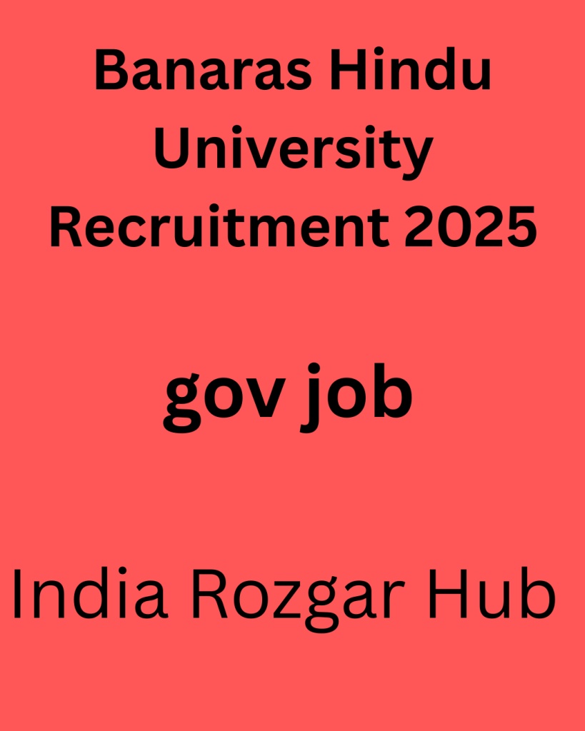 Banaras Hindu University Recruitment 2025