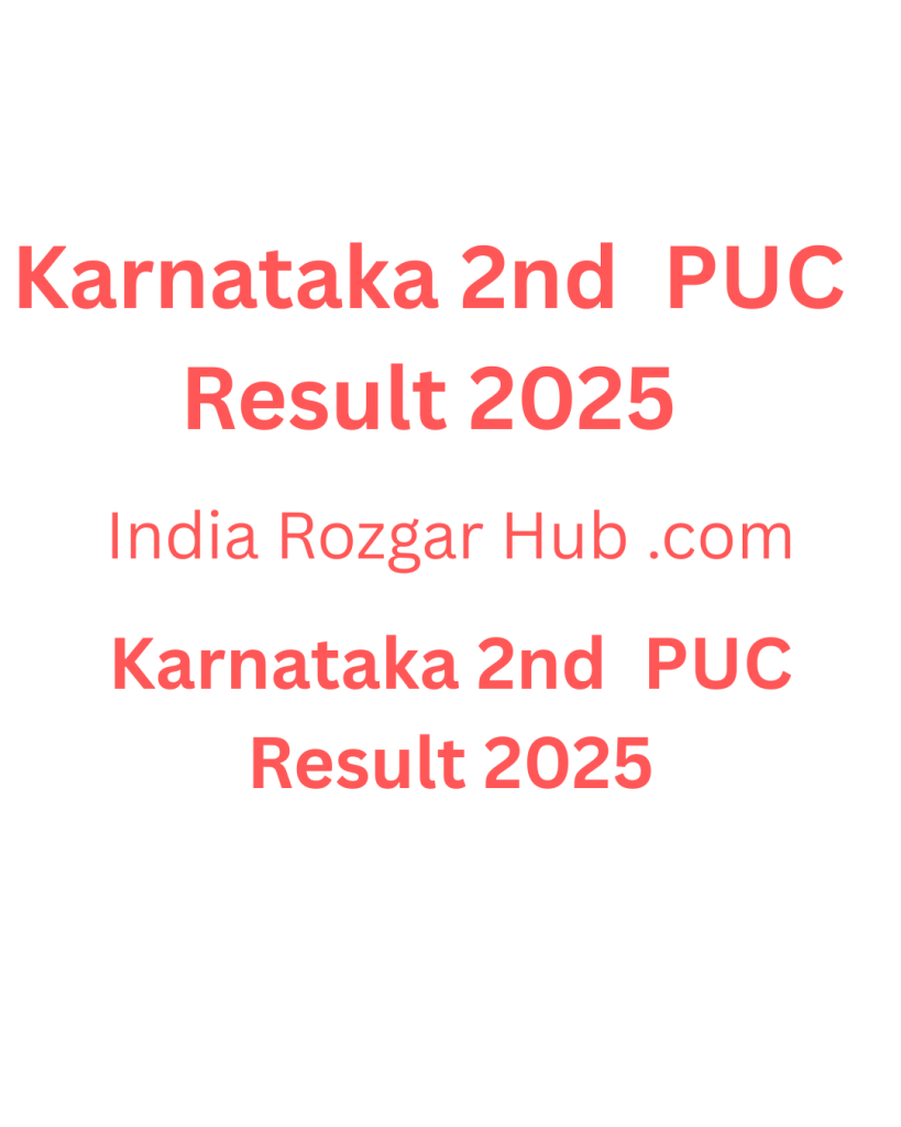 Karnataka 2nd PUC Result 2025