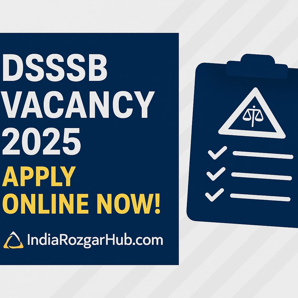 DSSSB Vacancy 2025: Apply Now for 1000+ Delhi Govt Jobs – Check Post-wise Details & PDF