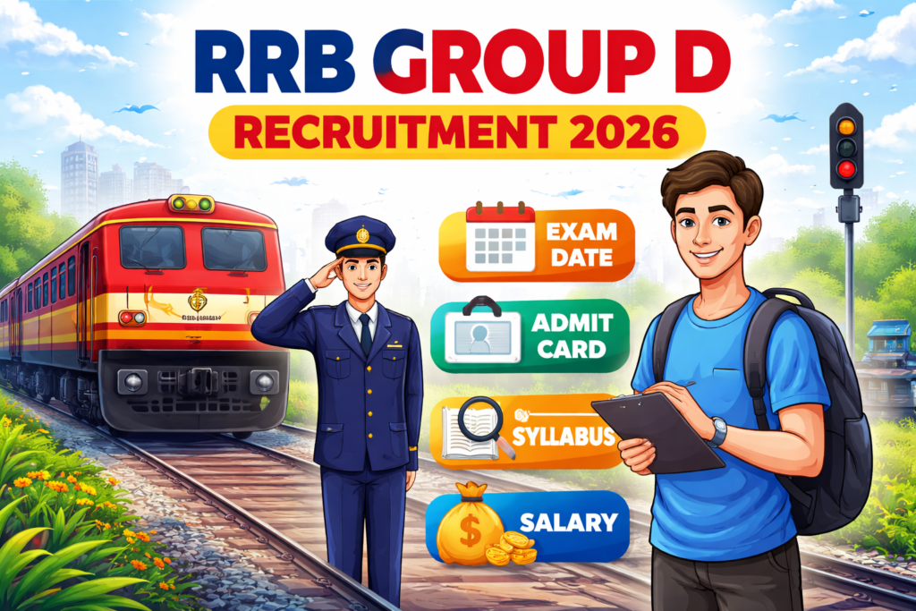 RRB Group D Recruitment 2026 exam preparation, eligibility, exam date, admit card and railway group D salary details