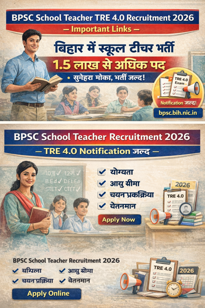 BPSC School Teacher TRE 4.0 Recruitment 2026