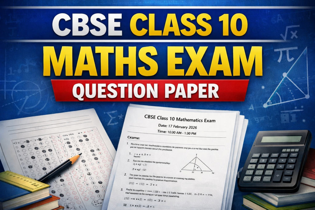 CBSE Class 10 Maths Exam Question Paper 2026