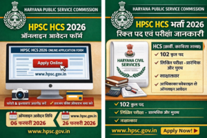 Haryana HPSC HCS भर्ती 2026 पद विवरण