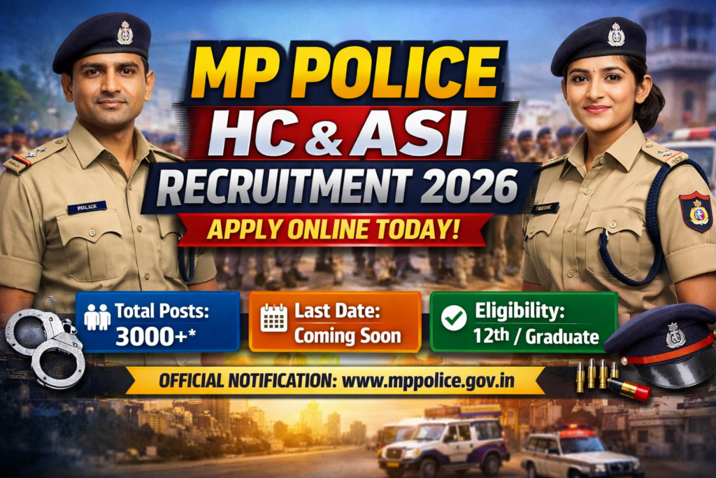MP Police HC and ASI Recruitment 2026