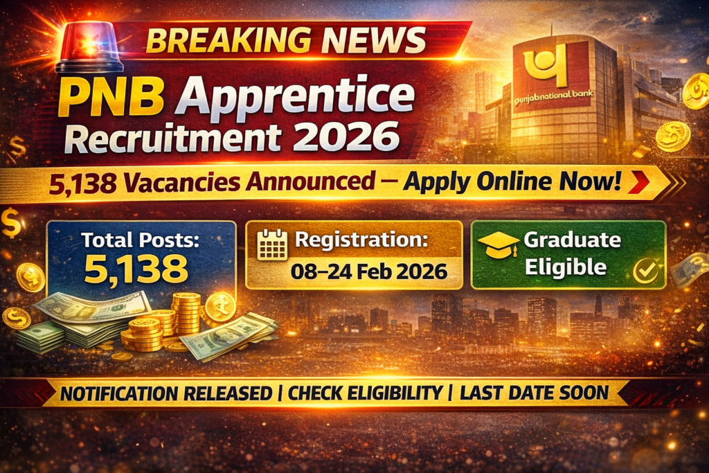 PNB Apprentice Recruitment 2026 Notification Highlights