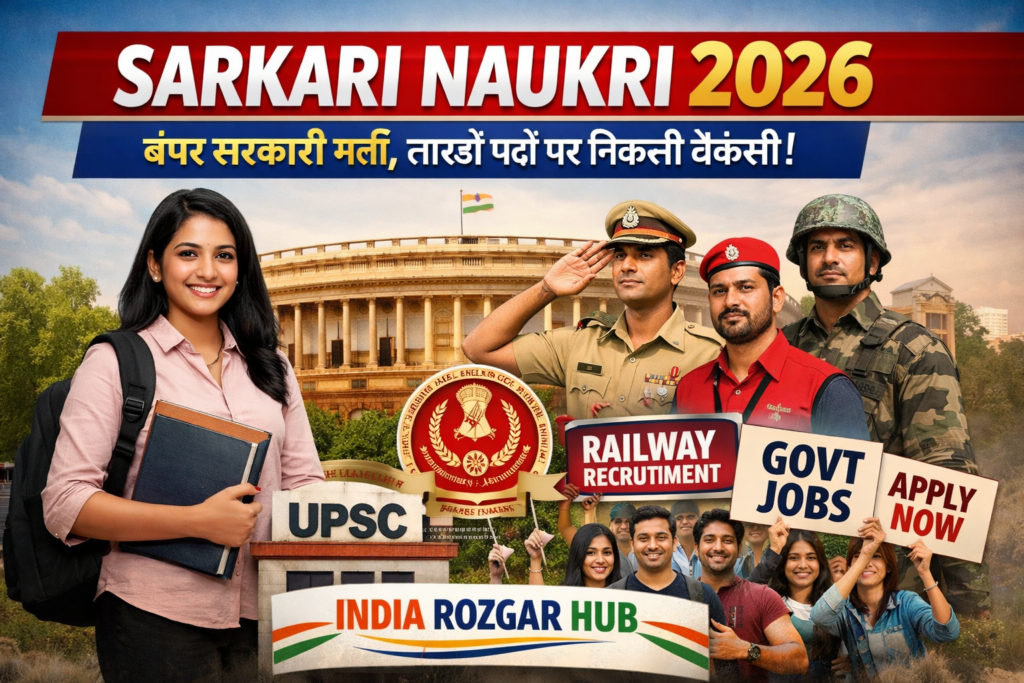 Sarkari Naukri 2026 India Rozgar Hub Recruitment List