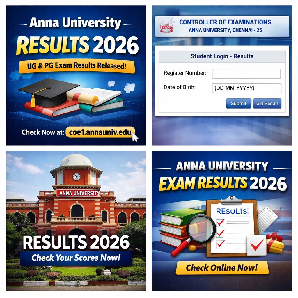 Anna University Results 2026 UG PG Exam Result Check Online