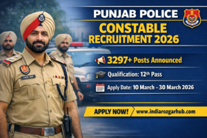 Punjab Police Constable Recruitment 2026 Official Notification for 3298 Vacancies.