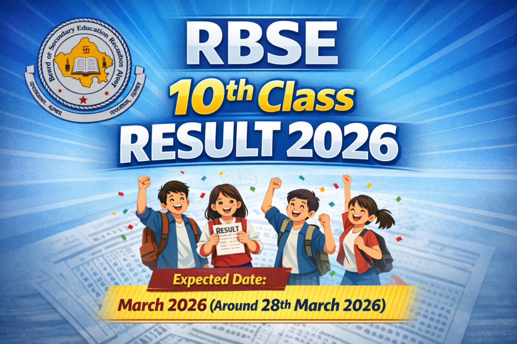 RBSE 10th class Result 2026 Live Updates Rajasthan Board